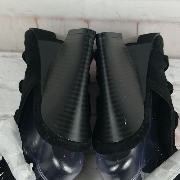 NWOT Ashley Stewart Black Wedge Boot - Picture 8 of 9